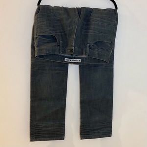 express dark gray slim fit straight leg je…